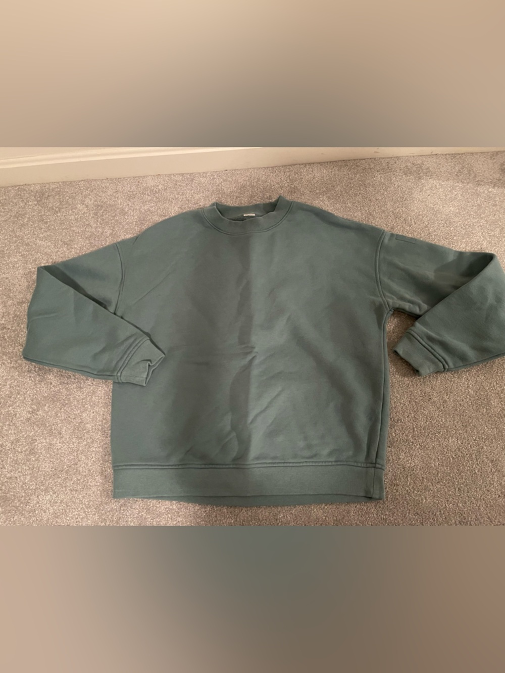 ALO Yoga Pullover in Sage Green with Subtle Logo